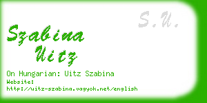 szabina uitz business card